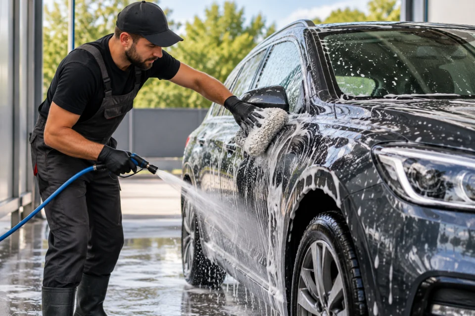 Carwash service illustration